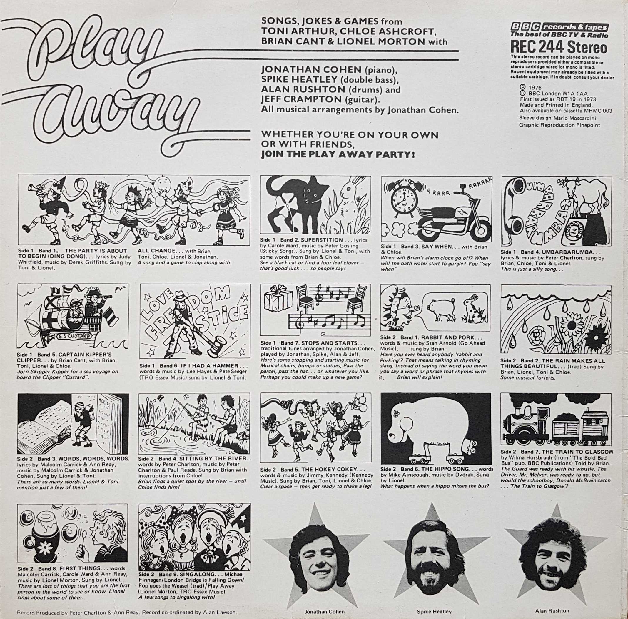 Picture of REC 244 Play away by artist Various from the BBC records and Tapes library